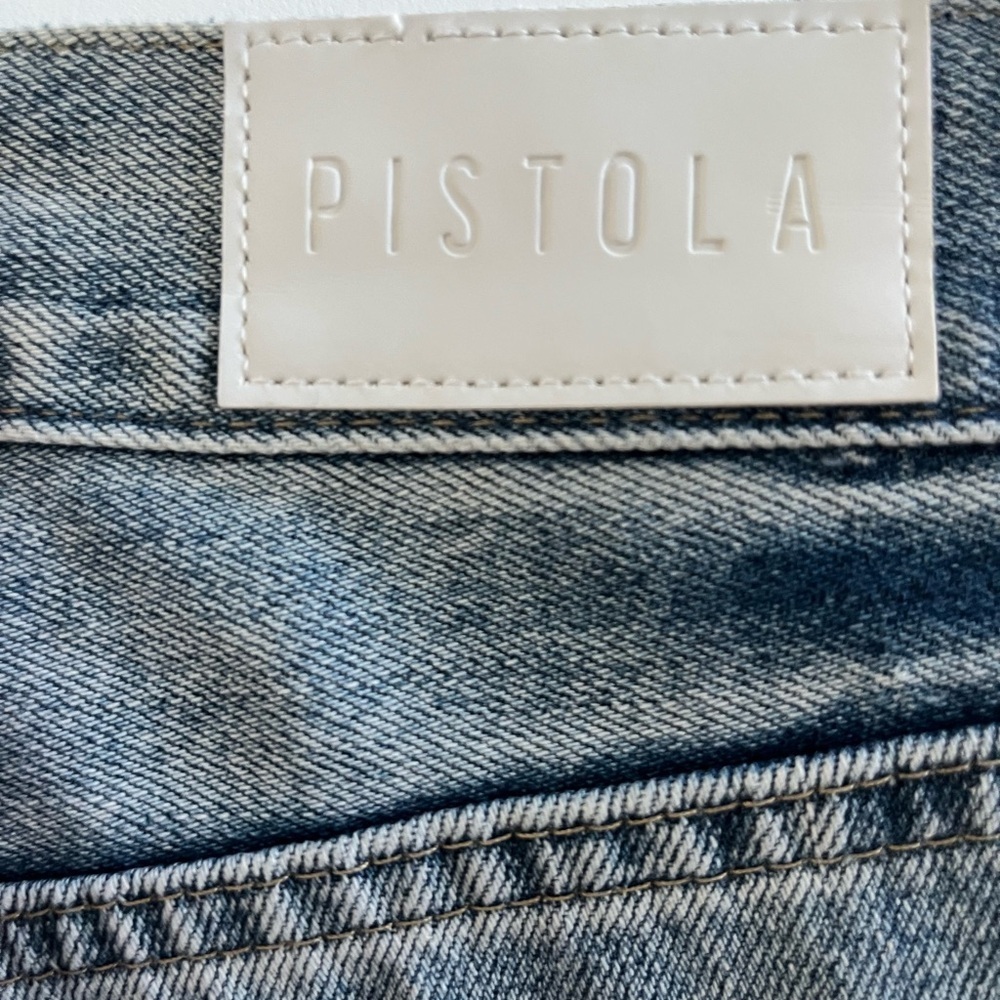 PISTOLA Jeans Women Size:28 Charlie High Rise Distressed Straight Leg Button Fly - Picture 11 of 17